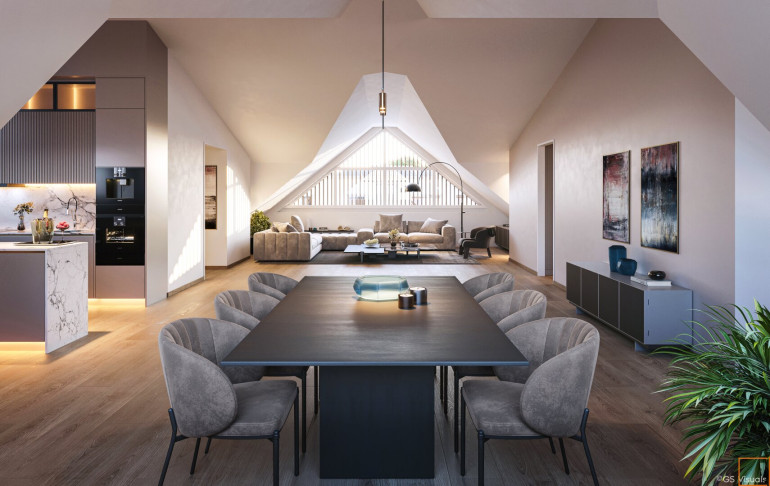 Wohnung - 1140, Wien - KnödelWilla: Einmaliges Penthouse mit charmanten, architektonischen Details