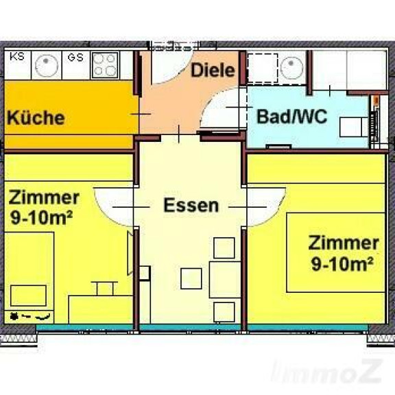 Wohnung - 8010, Graz - Provisionsfreies Stadt-Appartement  mit 2 getrennten Zimmern direkt bei TU