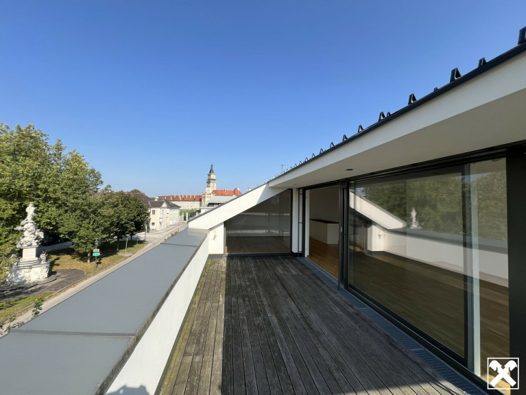 Wohnung - 3313, Wallsee - Exklusive, barrierefreie Mietwohnung mit großer Terrasse im Ortskern von Wallsee!