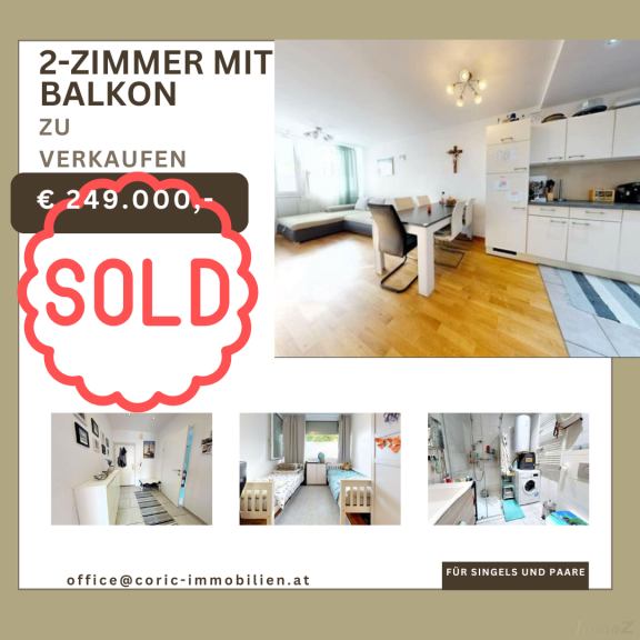 Wohnung - 6060, Hall in Tirol - Einziehen und wohlfühlen: 2-Zimmer-Balkonwohnung