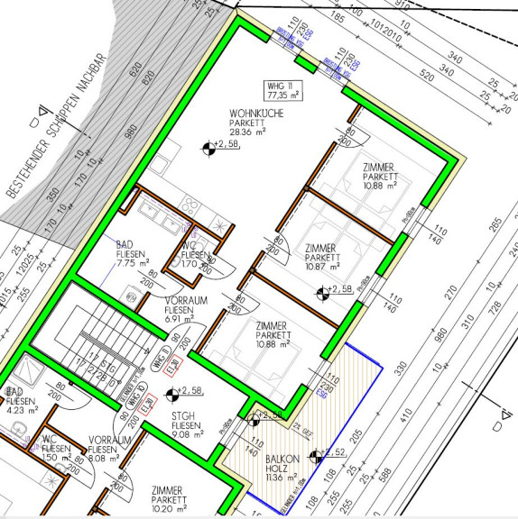 Wohnung - 2221, Groß-Schweinbarth - Erstbezug! 4-Zimmer mit Balkon in einem Neubau in 2221 Groß-Schweinbarth