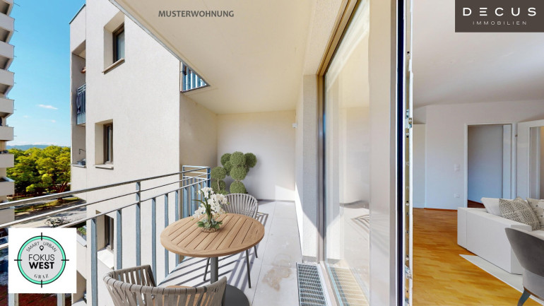 Wohnung - 8020, Graz - | 2 ZIMMER | WOHNUNG IM 6. OG | BALKON | FOKUS WEST