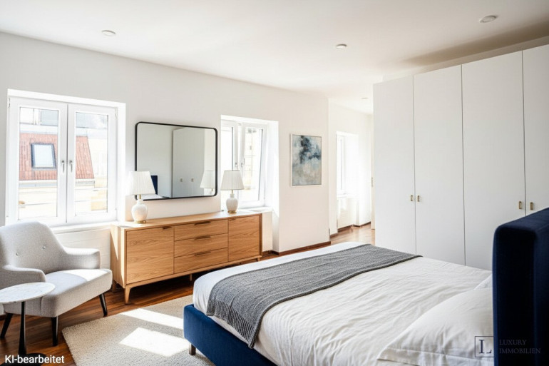 Wohnung - 1060, Wien,Mariahilf - Stilvolle Altbauwohnung in historischem Wiener Gebäude mit Panoramablick und Terrasse