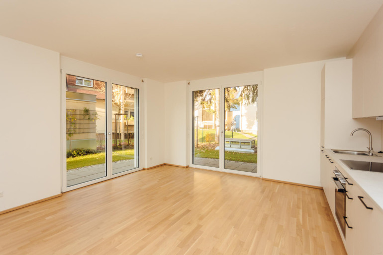 Wohnung - 8020, Graz - 2-Zimmer-Neubau mit 137 m² Eigengarten, Klimaanlage & Tiefgarage