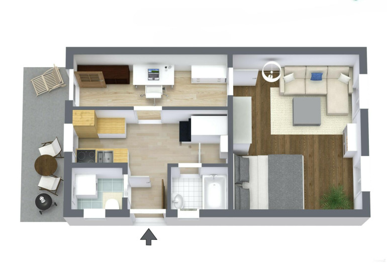 Wohnung - 8010, Graz,03.Bez.:Geidorf - Charmante, günstige Altbauwohnung mit großem Garten im Herzen von Graz