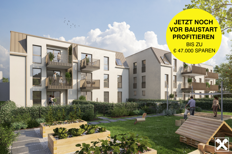 Wohnung - 2103, Langenzersdorf - HOCHWERTIG UND MODERN WOHNEN IN LANGENZERSDORF: TOLLE GARTENWOHNUNG MIT HERVORRAGENDER INFRASTRUKTUR UND VERKEHRSANBINDUNG IN BESTER ZENTRUMSLAGE