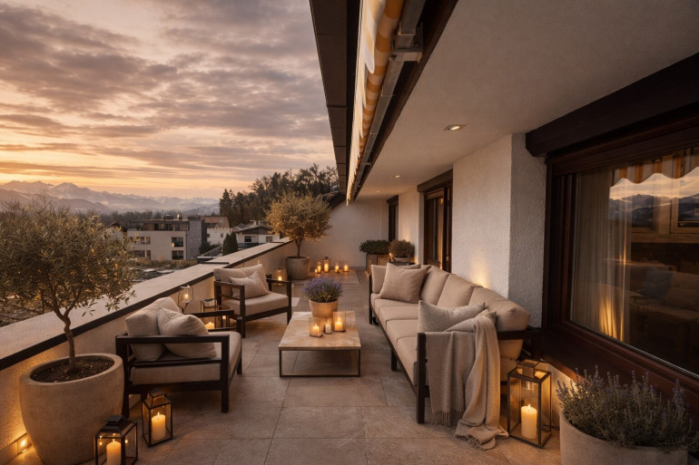 Wohnung - 6122, Fritzens - Fritzens: Helle 3-Zimmer-Wohnung mit großer Terrasse und Kachelofen