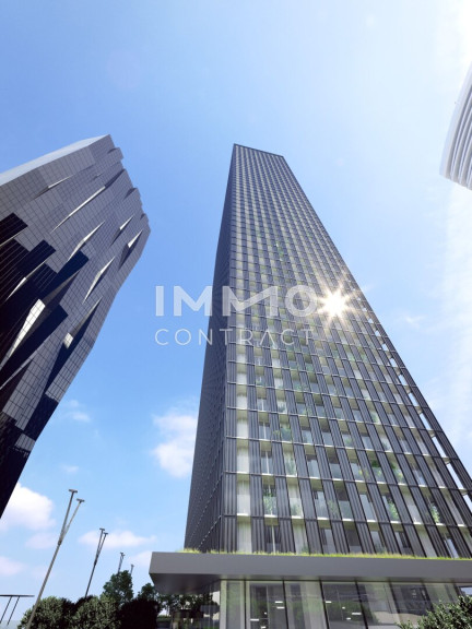 Wohnung - 1220, Wien - Premium Sky-Living - West-Studio mit Sonnenuntergang im DC2 Tower