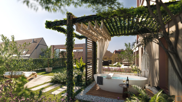 Wohnung - 1040, Wien - FUNKHAUS - Sonnenuntergang mit Blick auf die Diplomatische Akademie