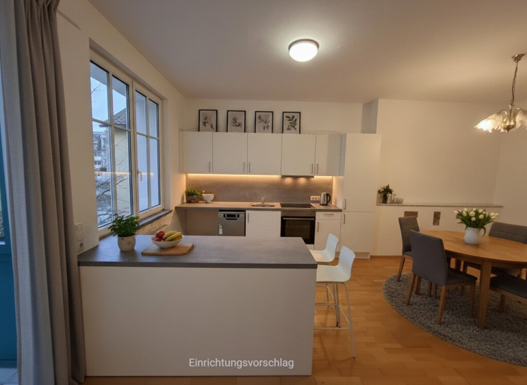 Wohnung - 4020, Linz - OFFENE 3-ZIMMER-WOHNUNG MIT PANORAMAFENSTER - GROSSE KÜCHE, WG-GEEIGNET