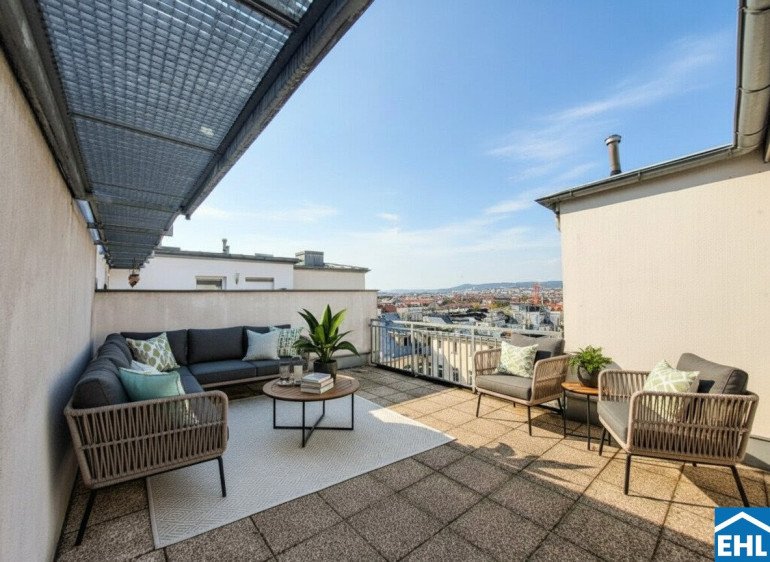 Wohnung - 1050, Wien - UNBEFRISTET! Großzügige 2,5-Zimmer-Wohnung mit 34m² Dachterrasse in 1050 Wien – Ihr neues Zuhause wartet!
