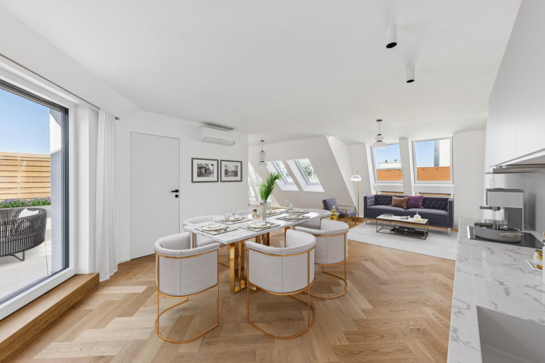 Wohnung - 1090, Wien - Luxuriöser Erstbezug: Dachgeschosswohnung mit Terrasse auf Wohnebene, Privatsphäre und freiem Blick