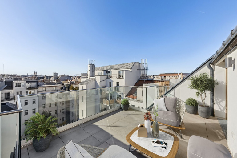Wohnung - 1090, Wien - Erstbezug: Dachgeschosswohnung mit Terrasse, Balkon und freiem Blick