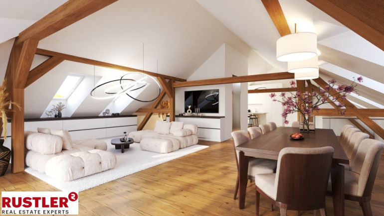 Wohnung - 1230, Wien - Luxuriöses Penthouse mit historischem Charme und Blick über die Weingärten