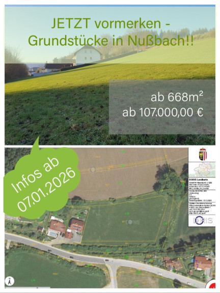 Grundstück - 4542, Nußbach - Jetzt vormerken! - Baugrund für Ihr Eigenheim in Nußbach ohne Bauzwang – Ihr Traum ab 107.000 €!