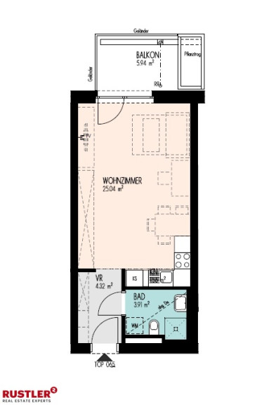 Wohnung - 8020, Graz - Moderne 1-Zimmer-Wohnung mit Balkon & Fernblick | Reininghaus Graz