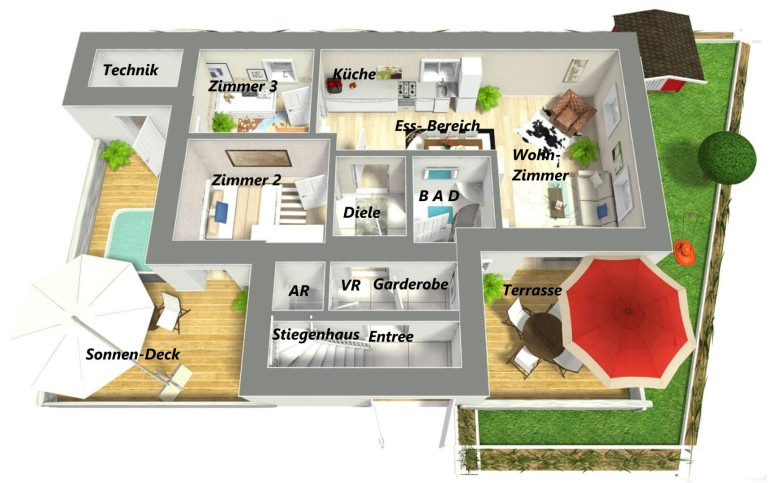 Wohnung - 8054, Graz - Großzügige Sonnen Terrassen.   Erdgeschoss.   Barrierefrei.