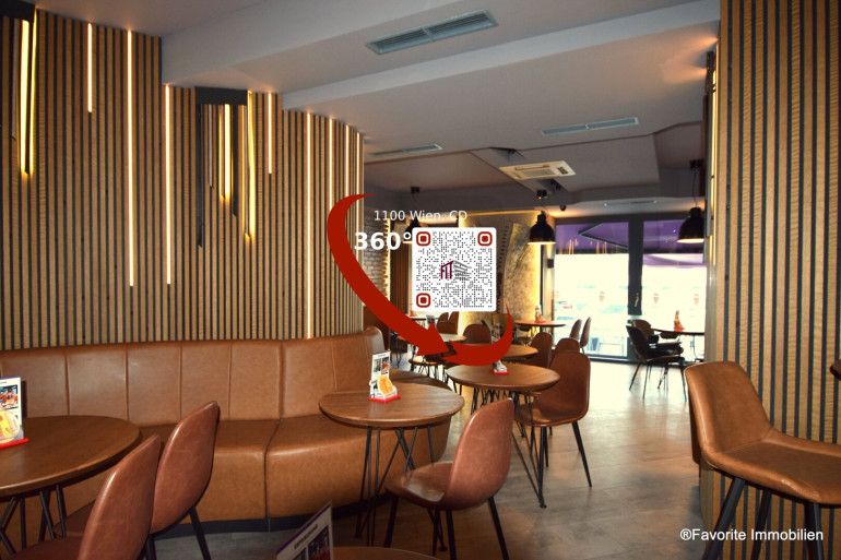 Gastgewerbe - 1100, Wien - Perfektes & gut laufendes Gastro Lokal, Bar, Lounge in guter Lage: 130m² + 2 große Schanigarten + 117 m² Wohnung, in U-Bahn-Nähe!