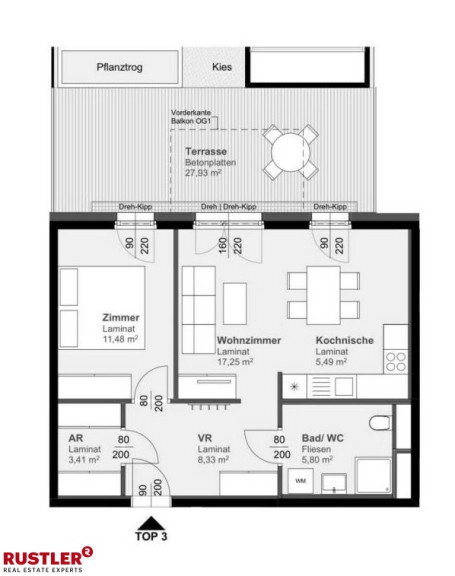 Wohnung - 8020, Graz - Stillvolle 2-Zimmer-Wohnung im Erdgeschoss