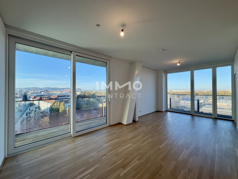 Wohnung - 1030, Wien - TOP-Ausblick: City mit Stephansdom, Donaukanal, Prater. Concierge, Party & BBQ Lounge, Pool usw.