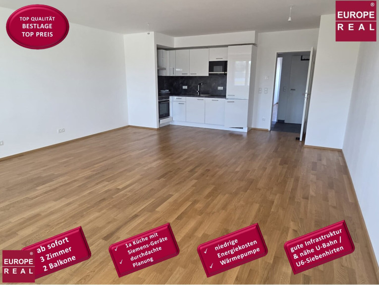 Wohnung - 1230, Wien - hell + HOCHWERTIG + niedrige Energiekosten + U-Bahn Nähe