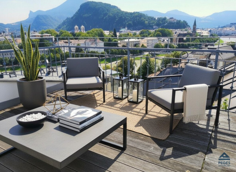 Wohnung - 5020, Salzburg - Urbaner Altstadt-Wohntraum mit 360° Panorama-Blick