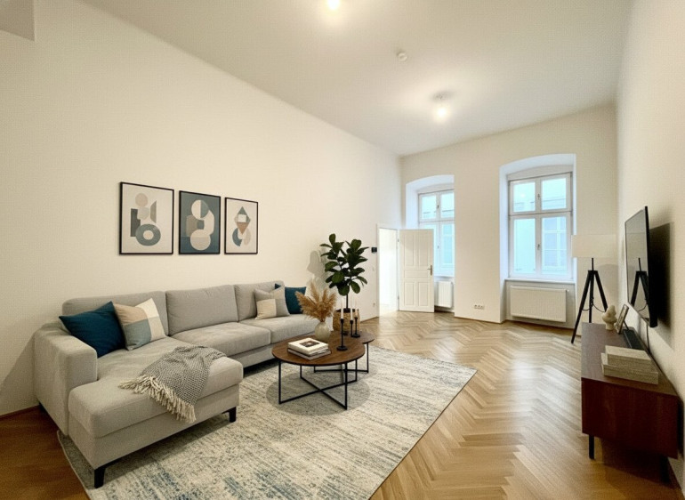 Wohnung - 1010, Wien - Wunderschön sanierte Altbauwohnung am Getreidemarkt | 1-Zimmer + Kabinett | getrennte Küche