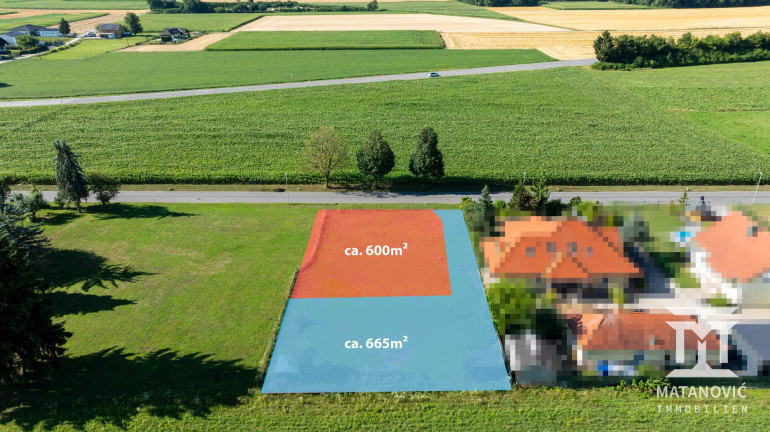 Grundstück - 9020, Klagenfurt,15.Bez.:Hörtendorf - Baugrundstück in Klagenfurt-Hörtendorf – 1.265 m² oder teilbar in zwei Parzellen