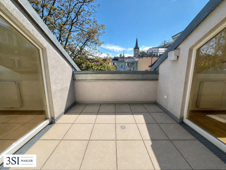 Wohnung - 1030, Wien - Sonnige Dachterrasse, Hohe Räume, Smarte Raumaufteilung – Elegante Dachgeschosswohnung im 3. Bezirk