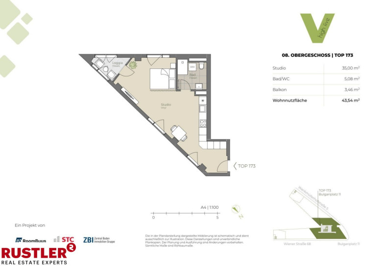 Wohnung - 4020, Linz - Modern geschnitten- hell und freundlich!