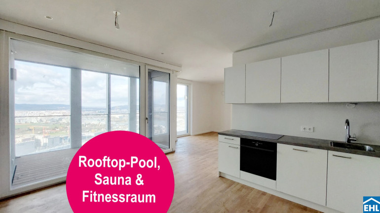 Wohnung - 1220, Wien - ERSTBEZUG mit WEITBLICK I 11 Minuten zum STEPHANSPLATZ I POOL, FITNESS, SAUNA