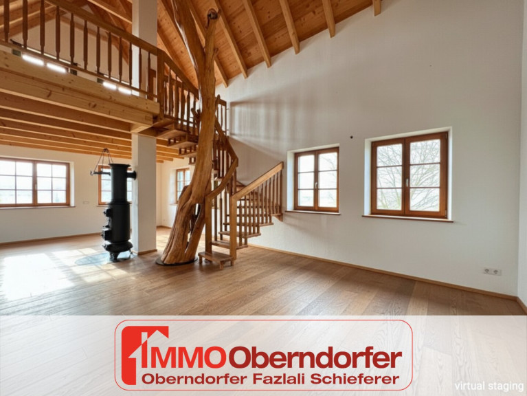 Haus - 5145, Neukirchen an der Enknach - Neuwertiges Landhaus-Juwel: Architektur mit Einliegerwohnung in idyllischer Bachlage | NEUKIRCHEN AN DER ENKNACH