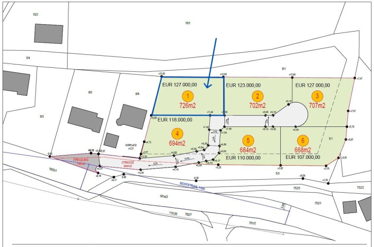 Grundstück - 4542, Nußbach - Traumhaftes Baugrundstück in Nußbach – Ihr Eigenheim auf 726m² für nur 127.000€!