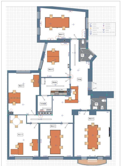 Büro / Praxis - 1010, Wien,Innere Stadt - 1. BEZIRK: Büro mit 6 Räumen im 1. Obergeschoss