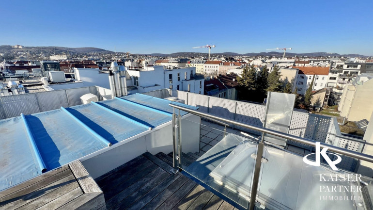 Wohnung - 1160, Wien - Luxuriöse Penthouse mit Pool, große Terrassenflächen, beeindruckendem Fernblick auf Kahlenberg, Wilhelminenberg!