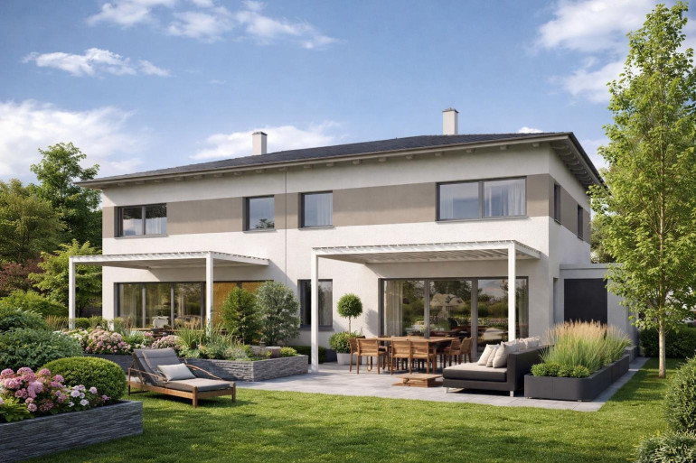 Haus - 4600, Schleißheim - Neues Zuhause in Schleißheim: Doppelhaushälfte mit großzügigen Garten in absoluter Ruhelage! Top 1