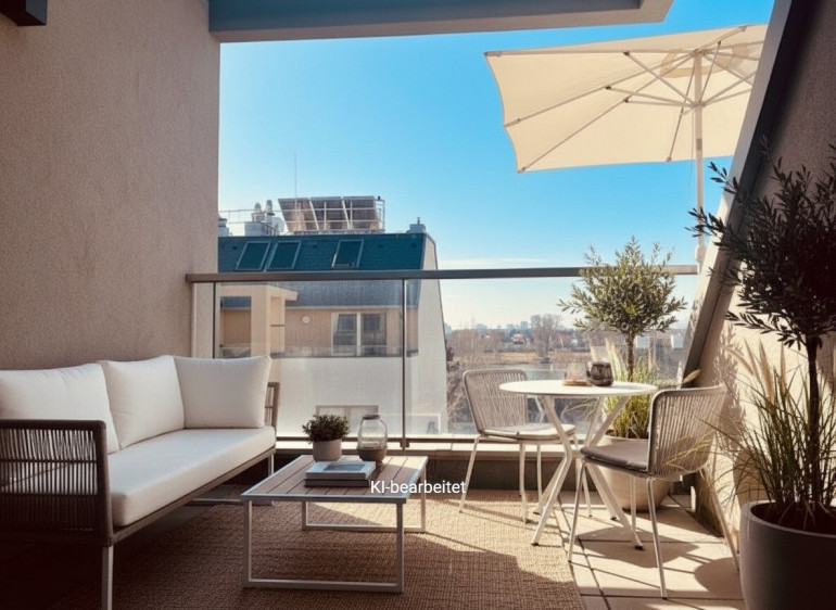 Wohnung - 1210, Wien,Floridsdorf - Dachgeschoss mit Blick zur Alten Donau inkl.Garagenplatz