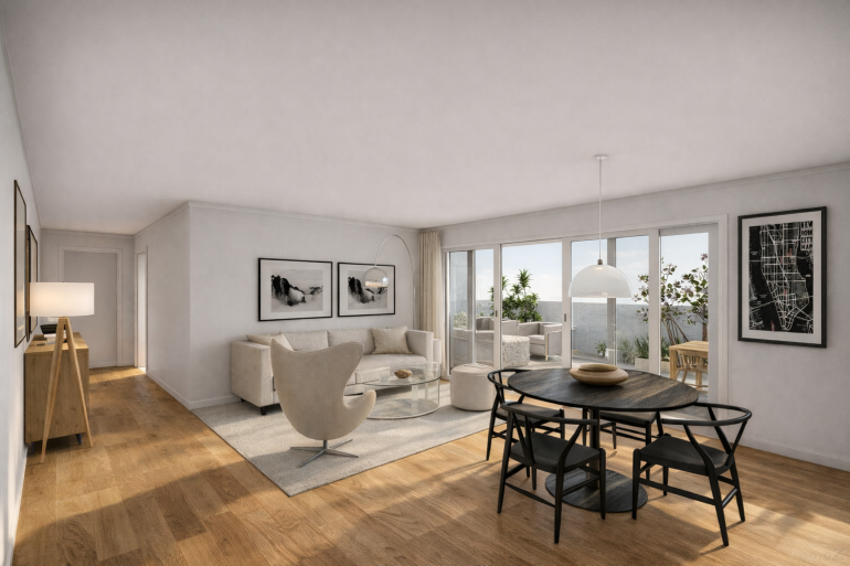 Wohnung - 8055, Graz,17.Bez.:Puntigam - Ruhiges Penthouse mit riesiger Terrasse, Klimatisierung und Raumbelüftung in Graz