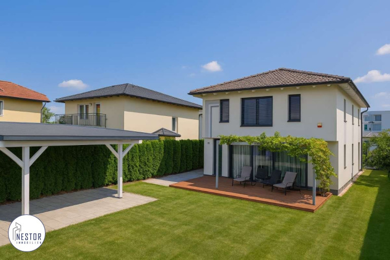 Haus - 1220, Wien,Donaustadt - Exklusives Einfamilienhaus in Wien: 4 Zimmer, Garten, Terrasse und moderne Ausstattung!