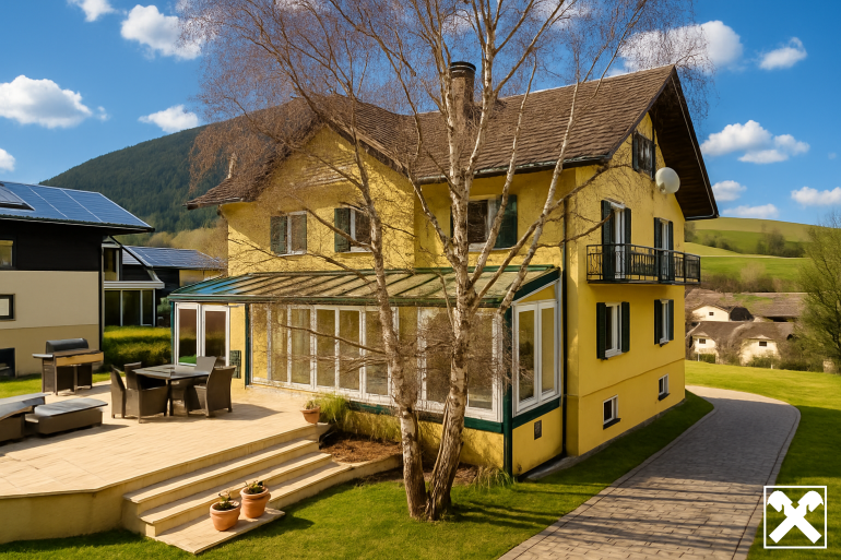 Haus - 2734, Puchberg am Schneeberg - Einfamilienhaus und Gästehaus auf großem Grundstück, Pool und Schneebergblick!