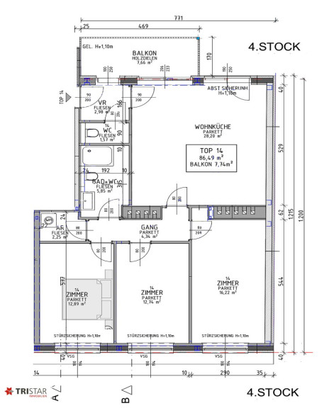 Wohnung - 1050, Wien - NEU! • Erstbezug • 3–4 Zimmer • Balkon/Terrasse • Klimaanlage • 1050 Wien