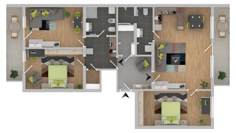 Wohnung - 6063, Rum - Zwei in einer: Doppelwohnung mit flexiblem Wohnkonzept für Eigennutzer & Anleger #10410