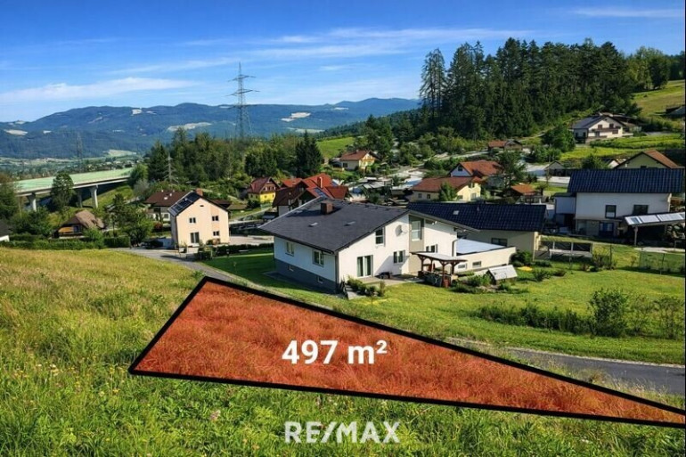 Grundstück - 8670, Krieglach - *** TOP ANGEBOT 497m² Baugrundstück 572/5 in Krieglach: Ruhige, Erhöhte Lage mit wundervollem Ausblick ***