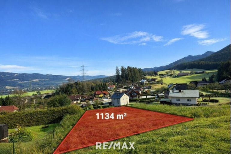 Grundstück - 8670, Krieglach - *** TOP ANGEBOT 1134m² Baugrundstück 572/3 in Krieglach: Ruhige, Erhöhte Lage mit wundervollem Ausblick ***