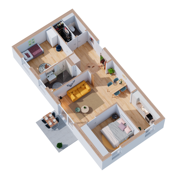 Wohnung - 4320, Perg - Ihr neues Zuhause in Perg: Teilmöblierte 3 Zimmer Wohnung mit Terrasse und Garten