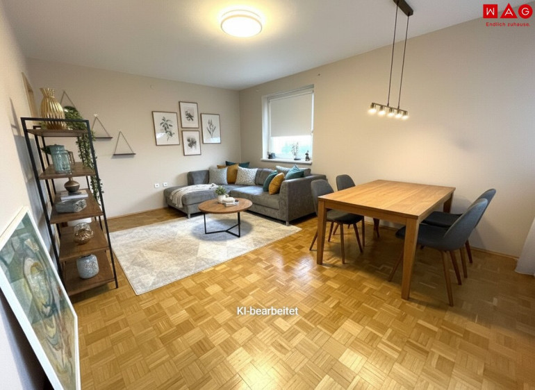 Wohnung - 4020, Linz - Entspanntes Wohnen in ruhiger Grünlage am beliebten Spallerhof! Großzügig geschnittene 2-Raum-Wohnung mit schöner Loggia! Wunderbarer Ausblick!