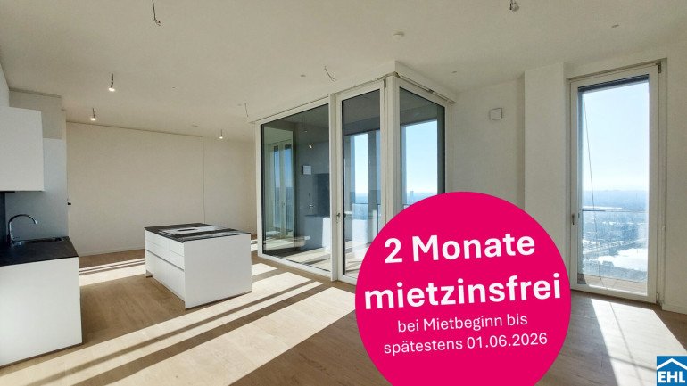 Wohnung - 1020, Wien - Erstbezug – 3-Zi.-Wohnung mit Rooftop Pool & Sauna