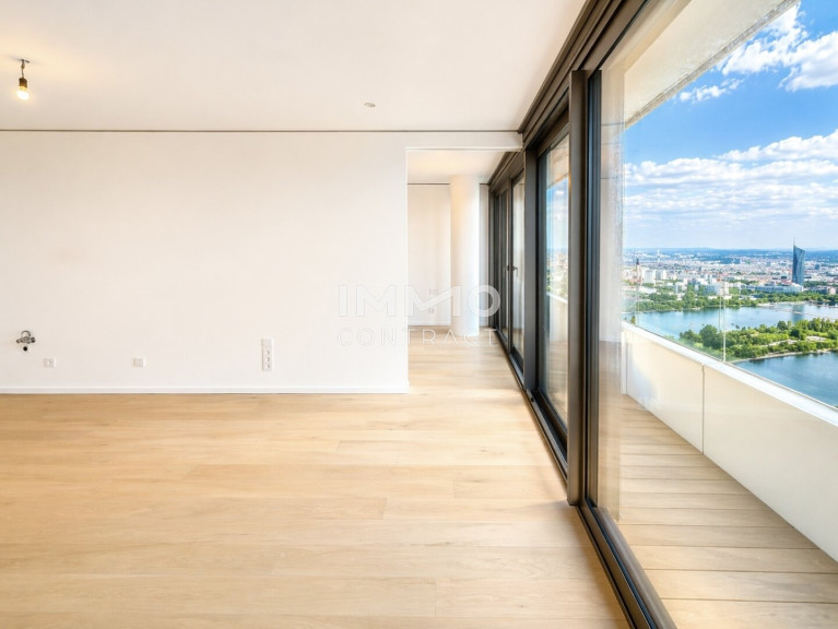 Wohnung - 1220, Wien - DANUBEFLATS: Smarter 2 Zimmer Grundriss - Pool, Sauna, Fitness, Concierge inklusive