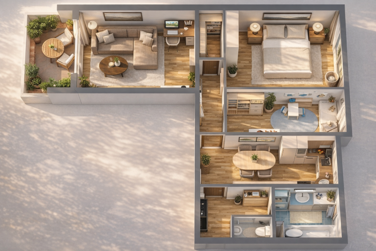 Wohnung - 8435, Leitring - Preisupdate: Sonnige 3-Zimmer mit Westbalkon am Stadtrand von Leibnitz