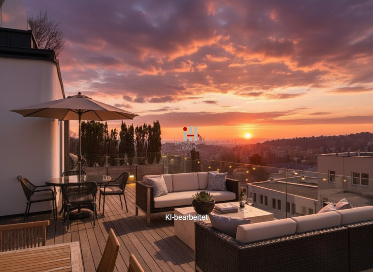 Wohnung - 1190, Wien - Luxus-Penthouse in 1190 Wien: Skyline mit 263m², 6 Zimmer, 4 Balkone, 3 Garagen, Erstbezug!